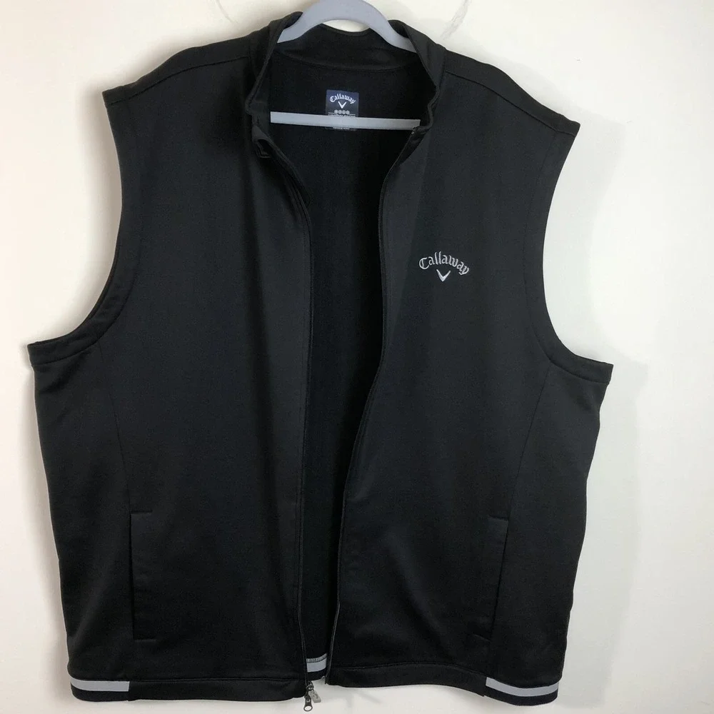 Callaway Weather Series Infinity Full Zip Sleeveless Vest Mens 3X Black Golf
